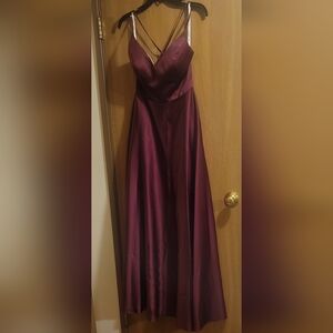 Burgundy  Gown Dress